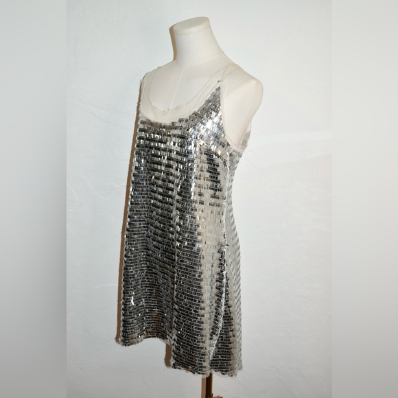 Free People Silver Sequin Chemise - Picture 11 of 15